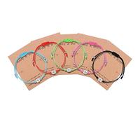 MILACOLATO 5 Mejores Amigas Pulseras para Mujer Niñas Girasol Cruz Brújula Ojo Turco Amistad Pulsera Ajustable Hechas a Mano Friendship Bracelet BFF Regalo De Joyería con Tarjeta De Deseos Brújula