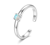 MILACOLATO Anillos para Dedos del Pie de Plata 925 Esterlina Hipoalergénicos Regulables Opal Estrella Margarita Martillado Doble No Oxidables Verano Playa Joyas de Pie Regalo-A