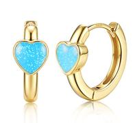 MILACOLATO Pendientes Mujer Plata Orecchini Argento 925 Ipoallergenici Piccoli Cerchi Huggie a Cuore per Donna e Bambina Orecchini Sleepers Cartilagine Idea Regalo Gioielli per Ragazze-G