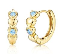 MILACOLATO Pendientes Mujer Plata Orecchini Argento 925 Ipoallergenici Piccoli Cerchi Huggie a Cuore per Donna e Bambina Orecchini Sleepers Cartilagine Idea Regalo Gioielli per Ragazze-M