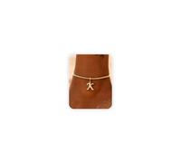 MILACOLATO Tobillera Mujer Acero Inoxidable con Letras A-Z Colgante Zirconia Ajustable 22+5 cm Pulsera Tobillera Mujer Verano Oro Plata Joya Personalizada Playa-GK