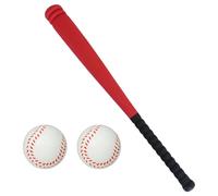 Milageto 1 Juguete Béisbol para Niños Set Infantil Bola EVA Ligera Portabilidad Entrenamiento Equipamiento Apto para Niños Exterior, Rojo 54cm