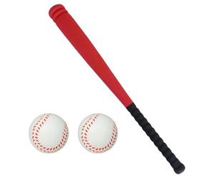Milageto 1 Juguete Béisbol para Niños Set Infantil Bola EVA Ligera Portabilidad Entrenamiento Equipamiento Apto para Niños Exterior, Rojo 64cm