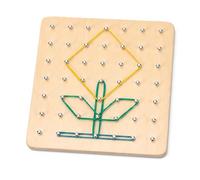 Milageto 1 Juguete Sensorial Madera Coordinación Creatividad Habilidades Motoras Aprendizaje Matemático Fomenta Solución de Problemas Adecuado para Niños, Tablero de Clavijas pequeño de