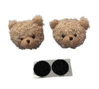 Milageto 1 par de Adornos universales para Casco, con Cierre, para Esquiar y en Bicicleta, MarrÓn