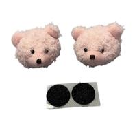 Milageto 1 par de Adornos universales para Casco, con Cierre, para Esquiar y en Bicicleta, Rosa