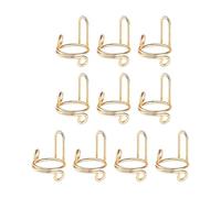 Milageto 10 anillos para uñas sin pegamento para presionar sobre las uñas, tamaño ajustable, regalo para niñas y mujeres, anillos para uñas reutilizables para, oro