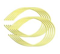 Milageto 10 Piezas Banda para El Cabello Diadema Cinta de Accesorio de Peinado Plástico Cómodo Ligero Adecuado para Uso Diario Escuela Uniforme Actividad, Amarillo
