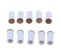 Milageto 10 Piezas Billiard Cue Ferrules Kit de Reparación de Tacos Puntas Marrones Férulas Resistentes Cabezas para Palos Adecuados para Jugadores Expertos, 13mm
