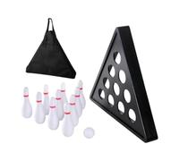 Milageto 10 Piezas de Mesa Mini de Madera Juego de para Niños Portátiles con Bolsa Adecuado para Juegos Familiares Actividades