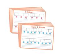 Milageto 10 piezas de pizarra de borrado en con sonidos, recursos didácticos, lectura, escritura manipulativa, tarjetas, pizarra blanca imprescindible