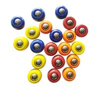 Milageto 10 Piezas Shuffleboard Pucks Set de Sustitución Bolas Rodantes Mini Juego de Mesa Equipos Ligeros Material PP para Juegos en Interiores Adecuados para, 20 Piezas 2.5 X 1.56