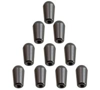 Milageto 10 puntas de plástico de 3 vías para tapones de palanca de guitarra eléctrica ST (negro)