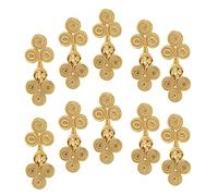 Milageto 10 Sistemas de Cierre de Botón de Rueda de Nudo para Cheongsam, Oro, Individual