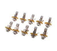 Milageto 10 Unidades de Conector Hembra de 1/4" (6,35 Mm) para Montaje en Panel, para Soldar