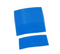 Milageto 100 fundas de aislamiento termorretráctiles de PVC para baterías de bricolaje, Azul