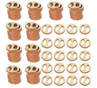 Milageto 100 Piezas Botones de Madera Fijadores para Sombreros Sostenedores para Gorros Accesorios para Gorro Tejido Material Resistente Y Reutilizable Adecuad, Oval, Individual
