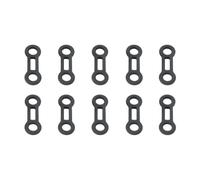 Milageto 10x Topes de fijación para Cuerdas de Aparejo, mosquetones de Escalada, Anillos de Bloqueo, Herramienta, Anillo limitador de retención del descensor, Gris