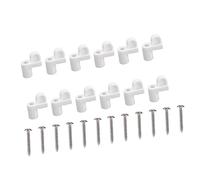 Milageto 12 clips para mosquitera de con tornillos, para invierno, para reparación de escudo protector, fáciles de instalar, resistentes, para sujetar, Blanco