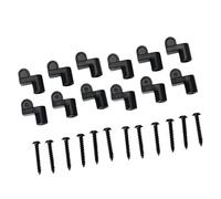 Milageto 12 clips para mosquitera de con tornillos, para invierno, para reparación de escudo protector, fáciles de instalar, resistentes, para sujetar, Negro