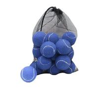 Milageto 18 Piezas Pelotas de Tenis Bolas para Principiantes Pelotas de Ejercicio Bolas de Juego con Alta Resiliencia Y Bolsa con Cordón Incluida Adecuado para, Azul