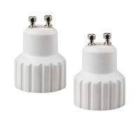 Milageto 2 adaptadores GU10 a GU10, convertidor cerámico, Ligero, Resistente al, portalámparas, Adaptador de luz