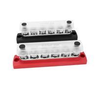 Milageto 2 bloques de distribución de energía, barra colectora de batería, bloque de conexión de terminales de batería de 6 postes, barra colectora de 300 a