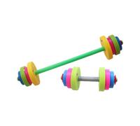 Milageto 2 mancuernas de juguete para niños, multiusos, para mayores de 3 años, juego de entrenamiento, de fitness para niños y niñas, 1 Largo 1 Corto