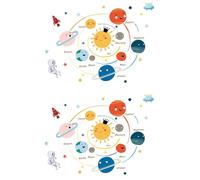 Milageto 2 Pegatinas de Pared Del Solar para El Fondo de La Sala de Estudio.