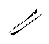 Milageto 2 Pegatinas Laterales para carrocería de Coche, decoración para SUV, Autocaravana, Panel de Carga, autobús, Negro