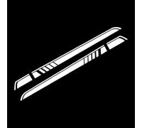 Milageto 2 Pegatinas Laterales para carrocería de Coche, Impermeables, fáciles de Instalar, para Cintura, para decoración de Puertas y vehículos, Blanco