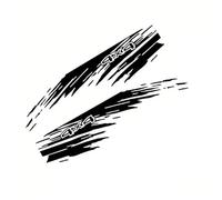 Milageto 2 Pegatinas universales para, fáciles de Instalar, para Cintura, para carrocería y Puerta de Coche, Negro