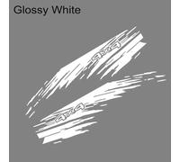 Milageto 2 Pegatinas universales para, fáciles de Instalar, para Cintura, para carrocería y Puerta de Coche, Blanco