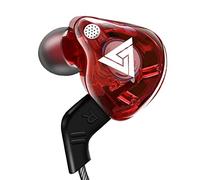 Milageto 2 Piezas Auriculares con Micrófono Audífonos Estéreo de 3.5mm Cable Trenzado de Alta Resistencia Bajos Tecnología Material TPE Y Metal a, Rojo