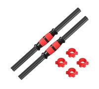 Milageto 2 Piezas Barra Mancuernas Barra Conectora Varilla Entrenamiento Ajustable Acero Empuñadura Antideslizante Adecuado para Gimnasio Casa Deporte, 35cm