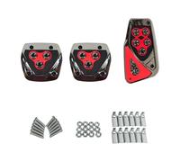 Milageto 2 Piezas Car Pedal Pads Cubierta Antideslizante para Pedal de Freno de Automóvil Instalación Sencilla Y Rápida Recambio Universal PP Metal Adecuado Pa, Equipo Manual Rojo