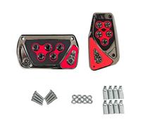 Milageto 2 Piezas Car Pedal Pads Cubierta Antideslizante para Pedal de Freno de Automóvil Instalación Sencilla Y Rápida Recambio Universal PP Metal Adecuado Pa, Equipo Automático Rojo