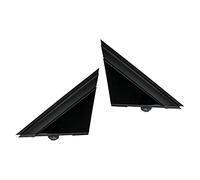 Milageto 2 Piezas Cubiertas de Espejo Retrovisor Puerta Laterales Triangulares Reemplazo Hechas de Plástico Aptas para Automóviles Viajes, Negro brillante