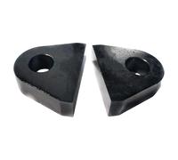 Milageto 2 piezas de montaje de horquilla de grillete para soldar, accesorio profesional de repuesto de acero resistente para cucharones de tractor hidráulicos