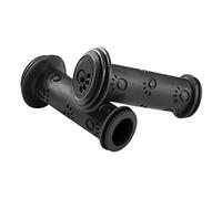 Milageto 2 Piezas Manillar de Bicicleta Grips Suaves Goma Diseño Palma Fácilmente Superficie Segura Adecuada para Niños Bicicletas Y Patinetes, Negro