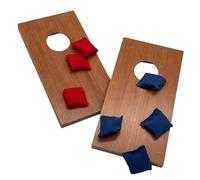 Milageto 2 Piezas Mini Cornhole Set de Juego Portátil Lanzamiento de Bolsas de Arena con Tablero de Madera Juguete Interactivo para Niños Adultos Adecuado