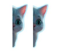 Milageto 2 piezas Pegatizas de interruptor luminoso pegatinas de pared de gato brillan en la oscura y linda pared calcomanías decoración para la sala de