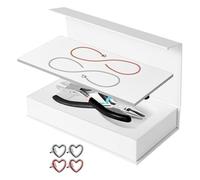 Milageto 2 Piezas Pulseras Permanentes Kit Conjunto Parejas Pulsera Joyería Herramienta DIY Artesanía Acero Inoxidable Plata Adecuado para, 1 Plata 1 Oro Rosa, universal