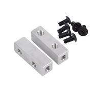 Milageto 2 Piezas RC Servo Mount Soporte de Servo para Dirección Base de Aluminio Accesorio de Actualización Pieza de Repuesto Adecuado para Carros a Control R, Argén