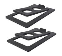 Milageto 2 Piezas Soporte para Altavoz Base de Escritorio Metálica con Doble Superficie y Almohadillas Absorbentes Antivibración para Altavoces de Estudio, Negro S