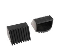 Milageto 2 Piezas Tapón Cuadrado para Cubierta Final Fitness Protector Antideslizante Accesorio Material PP Adecuado para Salas de Ejercicio, Type a