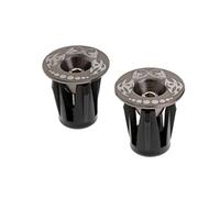 Milageto 2 Piezas Tapones Manillar Bicicleta Tapones Empuje Tapas Barras Aleación Aluminio Fácil Colocar Quitar Adecuado para Ciclismo Taller Decoración Bici ris Plateado