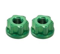 Milageto 2 Piezas Tornillos Eje Buje Bicicleta Eje Delantero M9 Aleación Aluminio Antideslizantes Aptas Bicicletas Fija Carretera Montaña Adecuadas Taller, Verde