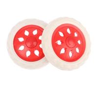Milageto 2 Ruedas de Espuma de Goma, Repuesto de Rueda de Carrito de Compras, portátil, para Carrito de Compras, Rojo