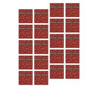 Milageto 20 piezas de papel para envolver regalos, ramo de flores navideñas, papel para envolver regalos, suministros para cumpleaños, bodas, año Nuevo, Copo de nieve rojo